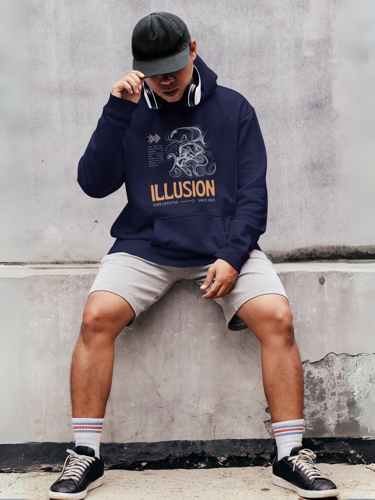 Illusion: Classic Hoodie Dark Blue