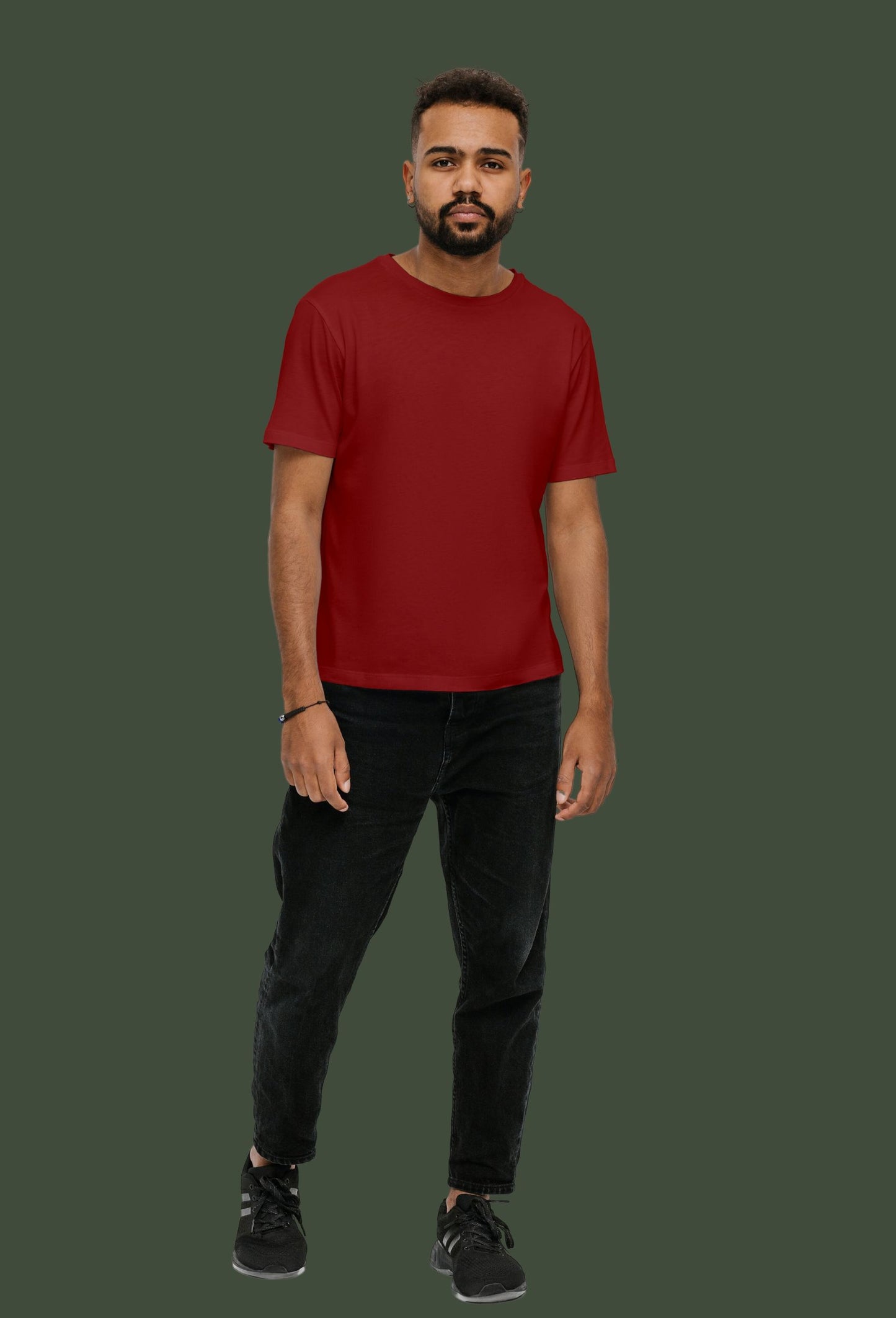 Maroon Round Neck T-Shirt