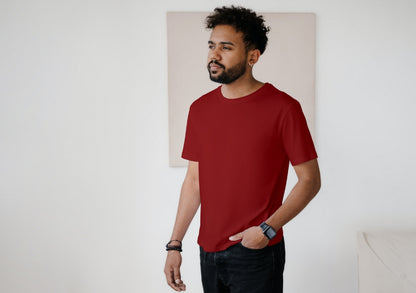 Maroon Round Neck T-Shirt