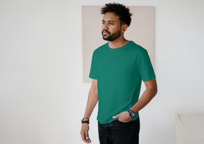 Rainforest Green Round Neck T-Shirt