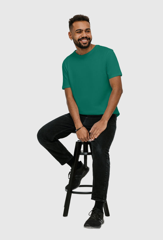 Rainforest Green Round Neck T-Shirt